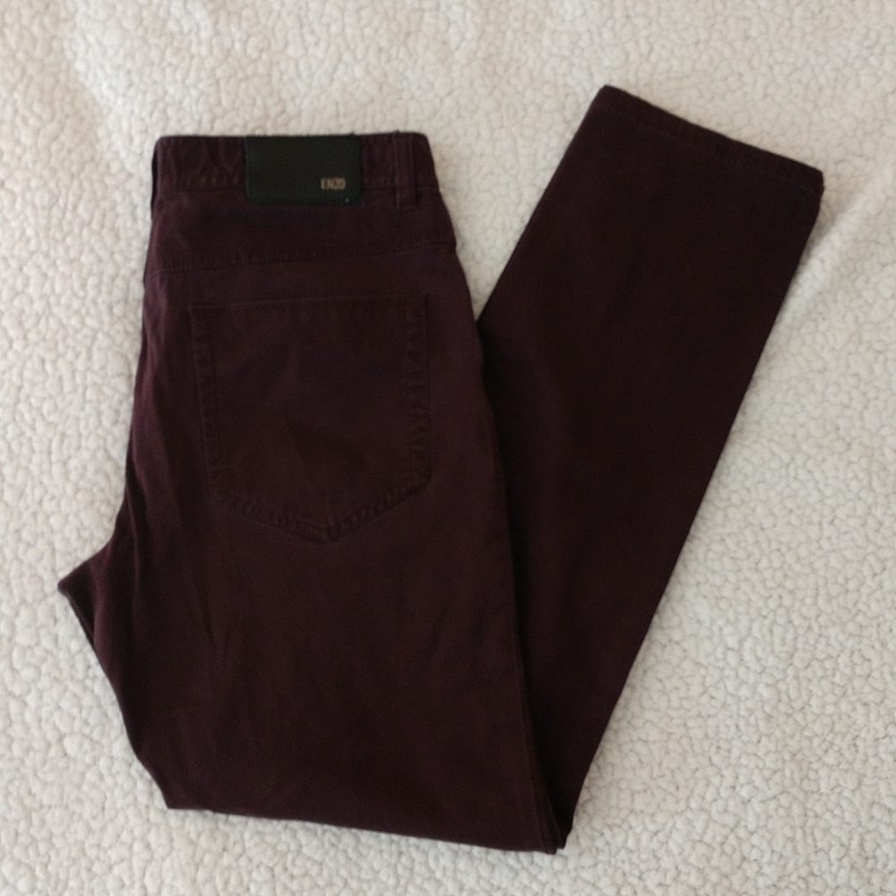 Enzo Tovare Alpha 116 Burgundy Straight Leg Jeans Size 32X30